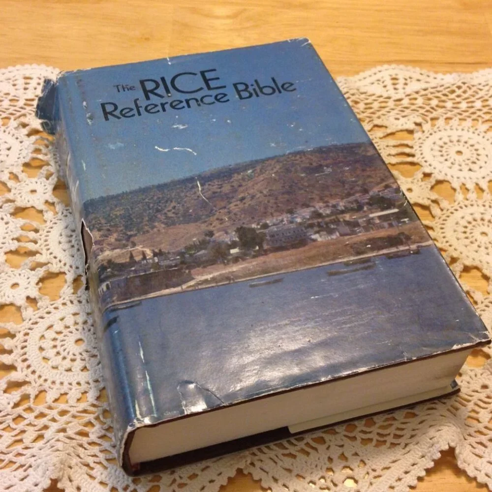 Vintage, Rare Rice Reference Bible, Christian Religion Classic